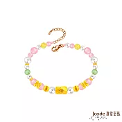 J’code真愛密碼金飾 平安閃耀硬金寶石手鍊