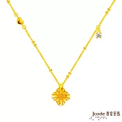 J’code真愛密碼金飾 閃耀幸福黃金項鍊-金絲款