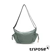 tripose MOVE微皺尼龍輕量雙側袋斜背包-小  煙波綠