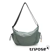 tripose MOVE微皺尼龍輕量雙側袋斜背包-大  煙波綠