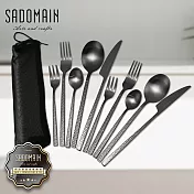 仙德曼露營鈦西餐具組-黑鈦-11件套x1組