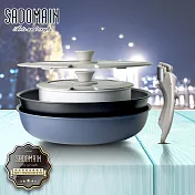 仙德曼星空彩輕量不沾鍋套組-6件組-2組