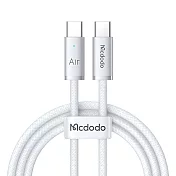 Mcdodo麥多多 LQ CA708 Cab Luma系列240W帶燈數據線 C to C 1.8m 白色