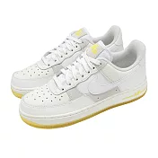 Nike 休閒鞋 Air Force 1 07 Low 女鞋 白 黃 皮革 AF1 紫外線變色 經典 22cm WHITE/YELLOW