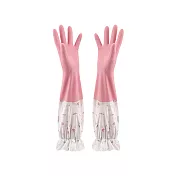 BESTHOT 加長型萬用清潔手套(兩入) M  加絨粉