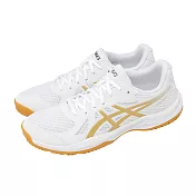 Asics 亞瑟士 排球鞋 Upcourt 6 男鞋 女鞋 白 金 輕量 室內運動 入門款 1071A104106