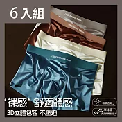 CS22 舒適緞光男士輕奢平口褲(XL-3XL)-6入組 隨機色-XL