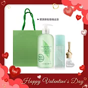 ARDEN 雅頓 綠茶香氛保養禮[身體乳(500ml)+淡香水(100ml)+愛心擴香掛飾]-附精品禮袋-國際航空版