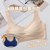 CS22 冰絲裸感包覆內衣(買一送一)  膚色-M
