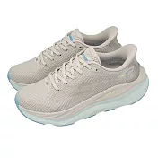 Skechers 慢跑鞋 Max Run Slip-Ins 女鞋 米 藍 厚底 緩衝 支撐 129201NTBL 23cm NATURAL/BLUE