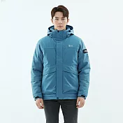 【遊遍天下】男款極暖防水防風保暖羽絨外套 (GJ23055) M 藍色