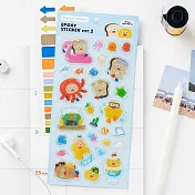 Romane Brunch Brother 早午餐兄弟立體滴膠貼紙 Ver.朋友系列 Beach Toast&Duck