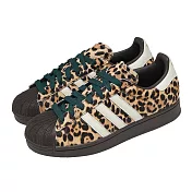 adidas 愛迪達 休閒鞋 Superstar II W 女鞋 豹紋 棕綠 貝殼頭 KI4203