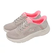 Skechers 健走鞋 Go Walk Flex Slip-Ins 女鞋 米白 粉 瞬穿科技 125503TPPK