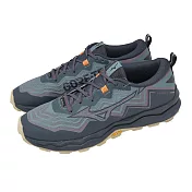 Mizuno 美津濃 越野跑鞋 Wave Daichi 9 GTX 男鞋 藍 綠 防水 戶外 J1GJ2556-11 25cm GREEN