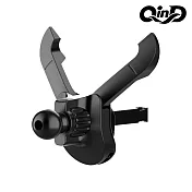 QinD 車用出風口勾式牛頭夾-通用球頭(17mm) -黑色