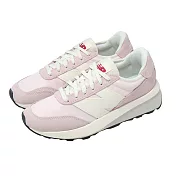 New Balance NB 休閒鞋 370 男鞋 女鞋 粉 白 麂皮 復古 U3706XU-D 23cm PINK/WHITE