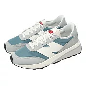 New Balance NB 休閒鞋 370 男鞋 女鞋 藍綠 復古 麂皮 U3707II-D 23.5cm GREY/BLUE