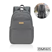 【OMNIA】旅途必備大容量防RFID筆電後背包6111(共9色) 小兔灰