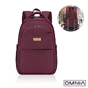 【OMNIA】旅途必備大容量防RFID筆電後背包6111(共9色) 復古紅