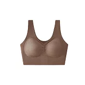 【Life+】極暖棉絨無鋼圈內衣保暖背心保暖內衣-4色任選 [3件組] 霧咖啡X3(M號)