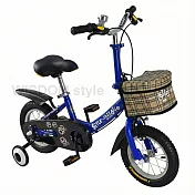 Wisdom Style 台灣製 12吋車頭可折兒童腳踏車 藍