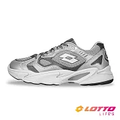 【LOTTO 義大利】男 舒活運動鞋- 25.5cm 千禧銀/灰