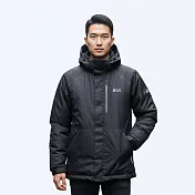 【遊遍天下】男款極暖防水防風保暖羽絨外套 (GJ23053) M 黑灰