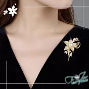 【伊飾童話】滿鑽禮花 花朵珍珠仕女胸針防走光別針 禮花