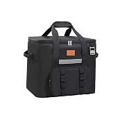 【野一夏】40L大容量三層厚料保溫保冷袋-附開瓶器 野餐保溫袋 保冰保鮮袋 戶外冷藏袋 野餐冰桶 -黑色