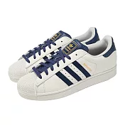 adidas 愛迪達 休閒鞋 Superstar II 男鞋 米白 藍 貝殼頭 JR6989 26.5cm IVORY/NAVY