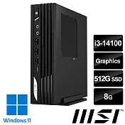 msi微星 PRO DP21 14M-1231TW 迷你桌機 (i3-14100/8G/512G SSD/Win11)