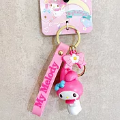 三麗鷗四大明星PVC手繩系列甜蜜小物鑰匙扣配件掛件/粉色/YSK02028
