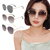 【ALEGANT】歐美名媛極簡色調鏤空設計墨鏡/UV400太陽眼鏡 奢雅棕調