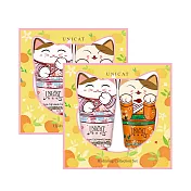 【UNICAT 變臉貓】新年禮盒 大吉大利 /好運雙重 /好緣自來 招財貓護手霜2入禮盒 (任選2盒) 橘X2
