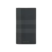 BURBERRY Vintage 格紋對開多卡長夾 (炭灰色)