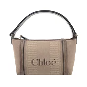 CHLOE Carry 帆布手提/肩背包- 灰褐色