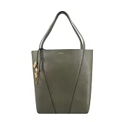 Chloe Spin粒面牛皮中號托特包-  墨綠