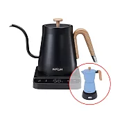 (送瑪莎利亞藍寧摩卡壺)日本NICOH電溫控鶴嘴手沖細口壺NK-T80_MX0130 黑