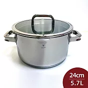 WMF FUNTION 4 德國 316 不鏽鋼高身湯鍋 (含蓋) 24cm 5.7L 湯鍋 燉鍋 雙耳鍋 (電磁爐 IH爐可用)