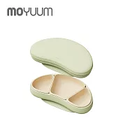 MOYUUM 韓國 白金矽膠 吸盤式 組合餐盤組 - 可頌系列-開心果綠