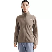 The North Face W TKA100 ZIP-IN JACKET - AP 女 刷毛外套 NF0A8GGEBOW L 棕色
