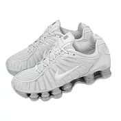 Nike 休閒鞋 Wmns Shox TL 女鞋 灰 彈簧鞋 厚底 緩震 IB1087-002 23cm SILVER/GREY
