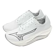 Mizuno 美津濃 競速跑鞋 Wave Rebellion Flash 3 男鞋 白 厚底 緩衝 J1GC2536-81 24cm WHITE/SILVER