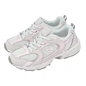 New Balance 中童鞋 530 寬楦 白 粉 休閒鞋 小朋友 NB 復古 運動鞋 P5304AU-W 19cm WHITE/PINK