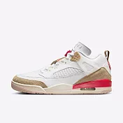 Nike 耐吉 Jordan Spizike Low [FQ1759-105] 男 運動休閒鞋 喬丹 麂皮 白棕紅 25.5cm 白/棕