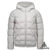 【ATUNAS 歐都納】女款HEAT CORE蓄熱保暖羽絨連帽外套/大尺碼A1GA2530W- S 奶油白