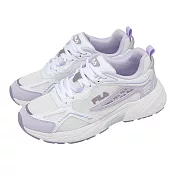 Fila 休閒鞋 Triviva 女鞋 紫 白 老爹鞋 復古 運動鞋 斐樂 5J311A199 25cm WHITE/PURPLE