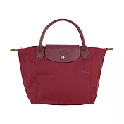 LONGCHAMP S號短把LE PLIAGE GREEN摺疊水餃包 (紅石榴色)