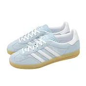 adidas 愛迪達 休閒鞋 Gazelle Indoor W 女鞋 藍 白 膠底 德訓鞋 復古 JQ7009 23cm BLUE/WHITE
